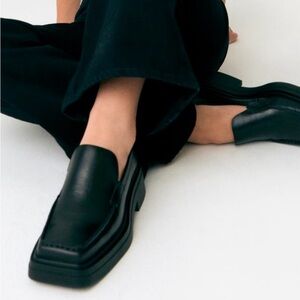 VAGABOND EYRA LOAFERS BLACK LEATHER UPPER SIZE 9 NWOT